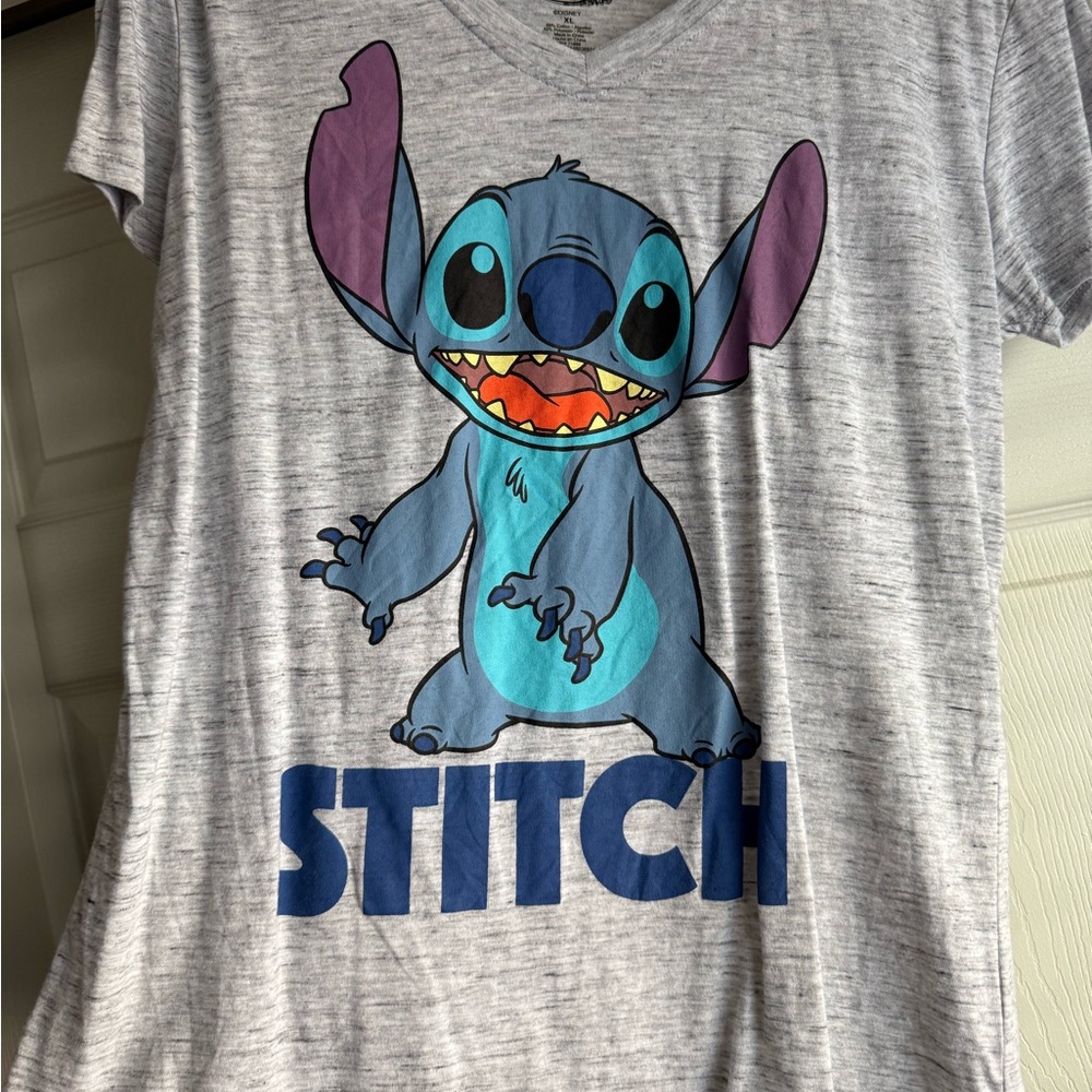Disney Gray and Blue Stitch T-Shirt